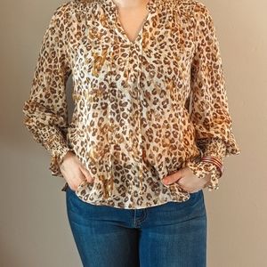 Gold and Brown leopard top
